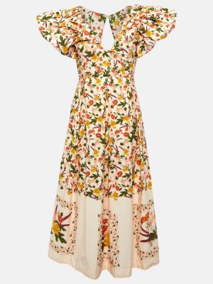Pamučna midi haljina s cvjetnim printom Agua By Agua Bendita