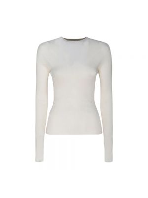 Sweter żakardowy Lanvin biały