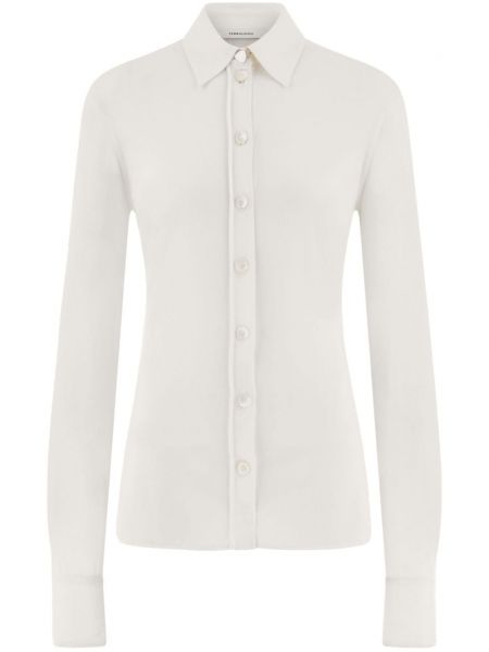 Класическа риза от джърси Ferragamo бяло