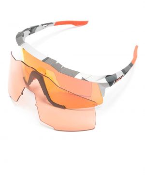 Lunettes de soleil oversize 100% Eyewear orange