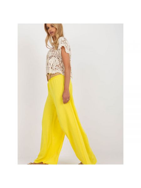 Kalhoty Fashionhunters žluté