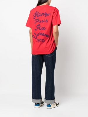 Kokvilnas t-krekls ar ziediem Kenzo