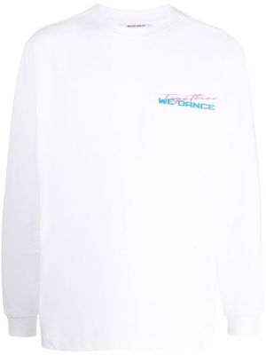 Βαμβακερό πουκάμισο με σχέδιο Wood Wood λευκό