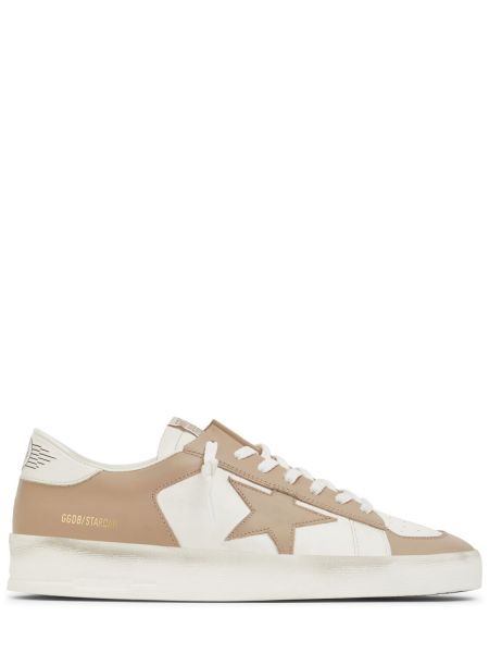 Lær sneakers Golden Goose beige