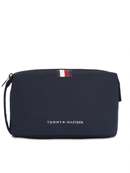 Pruhovaná kozmetická taška Tommy Hilfiger modrá