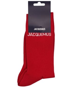 Calcetines de algodón Jacquemus rojo