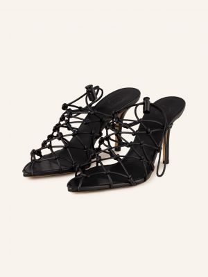 Sandały z paskami Gia Borghini czarne