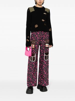 Bavlněné kalhoty s potiskem s abstraktním vzorem Chopova Lowena