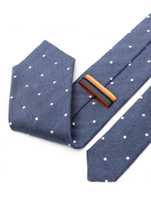Krawat w grochy Paul Smith niebieski