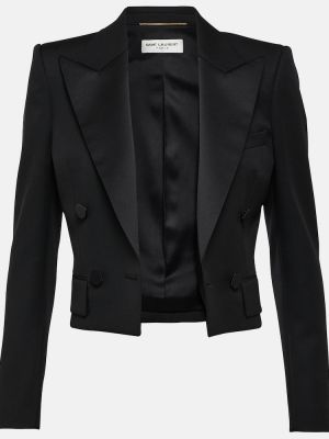 Вълнен костюм Saint Laurent черно