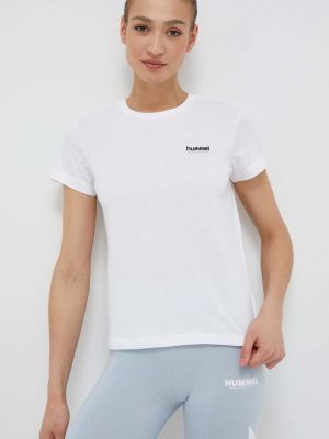Памучна тениска Hummel бяло
