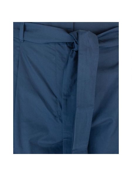 Pantalones rectos de algodón Max Mara Studio azul
