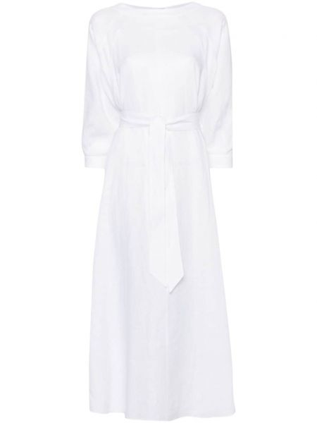 Robe droite en lin Loro Piana blanc