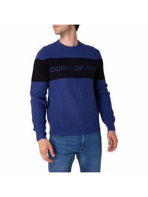 Пуловер Calvin Klein синьо