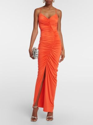 Dlouhé šaty Victoria Beckham oranžová