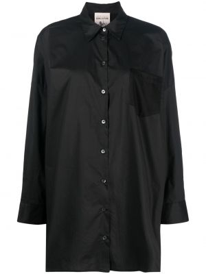 Памучна риза с джобове Semicouture черно