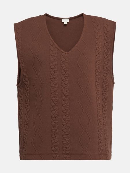 Пуловер с коротким рукавом Hanro коричневый