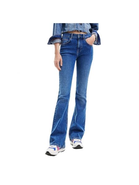 Slim fit skinny jeans ausgestellt Desigual blau