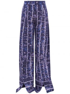 Панталон с принт с абстрактен десен Altuzarra синьо