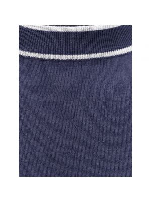 Jersey de punto manga corta de tela jersey Brunello Cucinelli azul