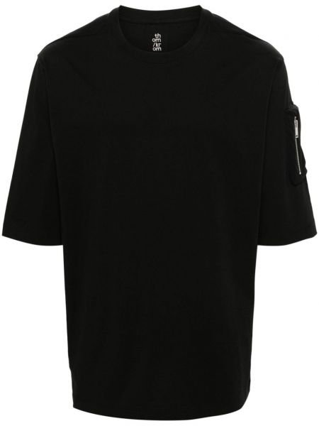 Bavlněné tričko s kapsami Thom Krom černé