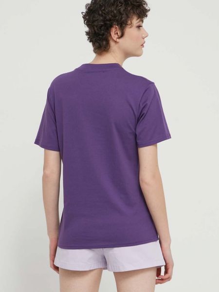 Хлопковая футболка Volcom фиолетовая