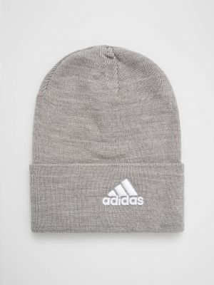 Dzianinowa czapka Adidas szara