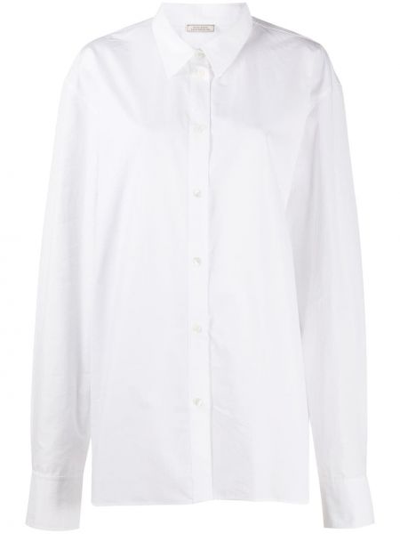 Рубашка удлиненная в цветочный принт Nina Ricci, белая