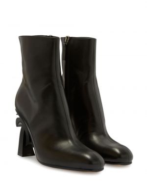 Ankle boots na obcasie Palm Angels czarne