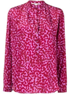 Μεταξωτή μπλούζα με σχέδιο Stella Mccartney ροζ