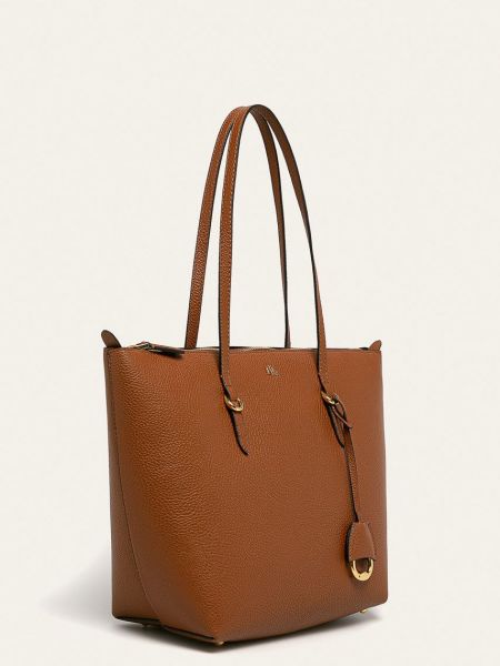 Кожаная сумка шоппер Lauren Ralph Lauren