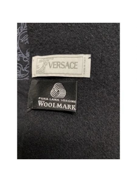 Bufanda de seda Versace Pre-owned negro