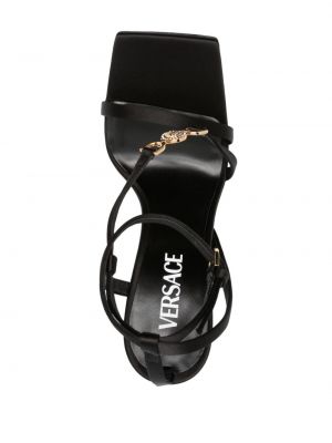 Sandali con cristalli Versace nero
