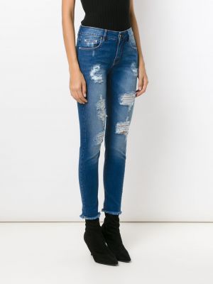 Skinny džíny s dírami Amapô modré