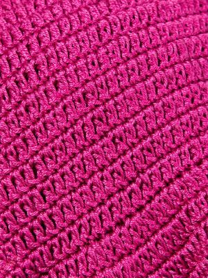 Mütze aus baumwoll Anna Kosturova pink