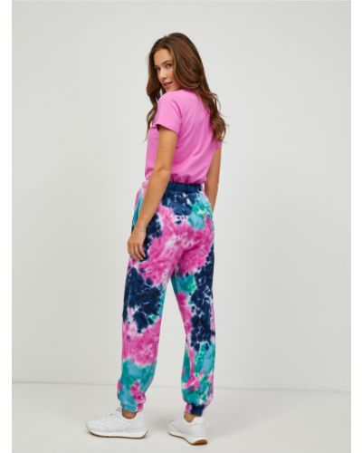 Batikované sportovní kalhoty Pepe Jeans růžové