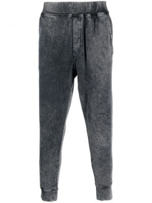 Džerzej teplákové nohavice s výšivkou Dsquared2 sivá