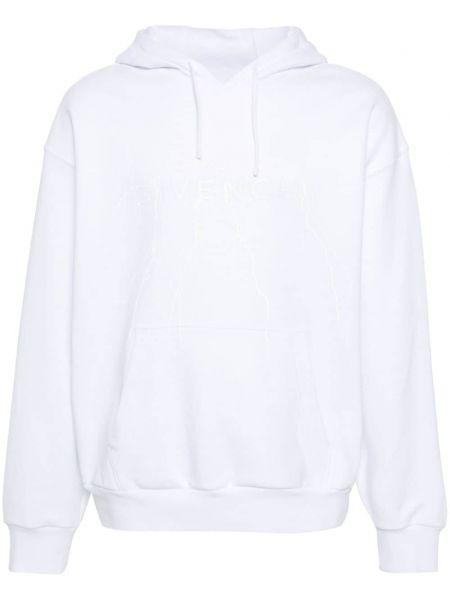 Raštuotas džemperis su gobtuvu Givenchy balta