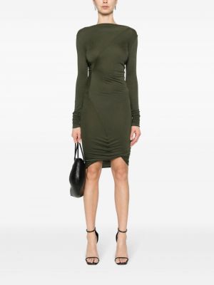 Asymetrické mini šaty Rick Owens Lilies zelené