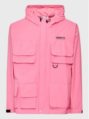 Рожева вітровка вільного крою Adidas