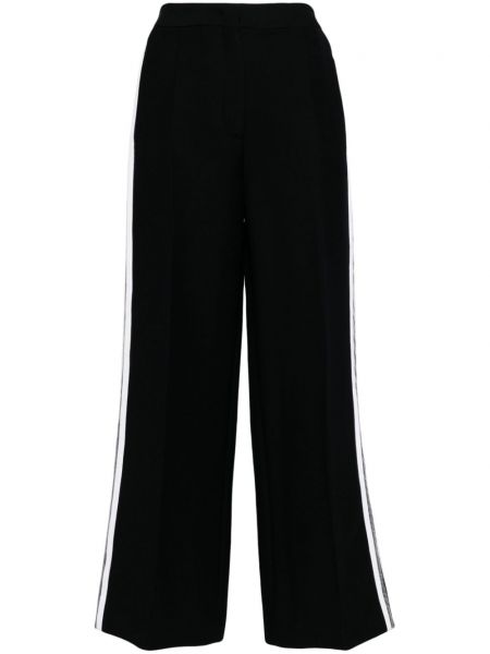 Pruhované rovné nohavice Fendi Pre-owned čierna