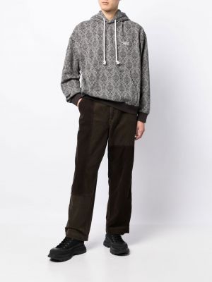 Raštuotas siuvinėtas džemperis su gobtuvu su paisley raštu Five Cm pilka