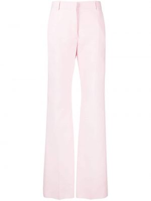 Vunene hlače Valentino Garavani ružičasta
