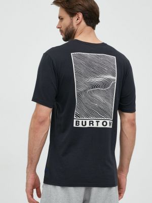 Burton pamut póló Custom X fekete, nyomott mintás