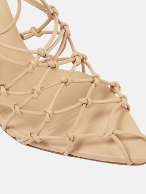 Kožené sandále z ekologickej kože s otvorenou pätou Gia Borghini