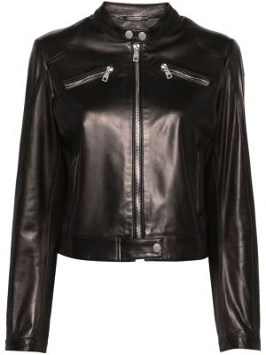 Kožna jakna s patentnim zatvaračem Dolce & Gabbana