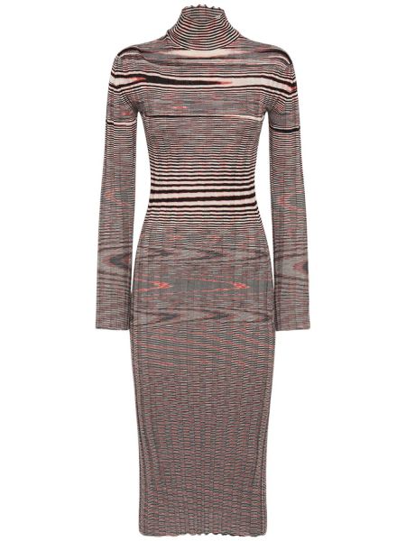 Vestido midi de cachemir con cuello alto Missoni