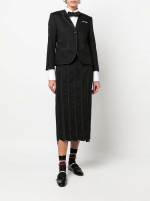 Černé plisované midi sukně Thom Browne