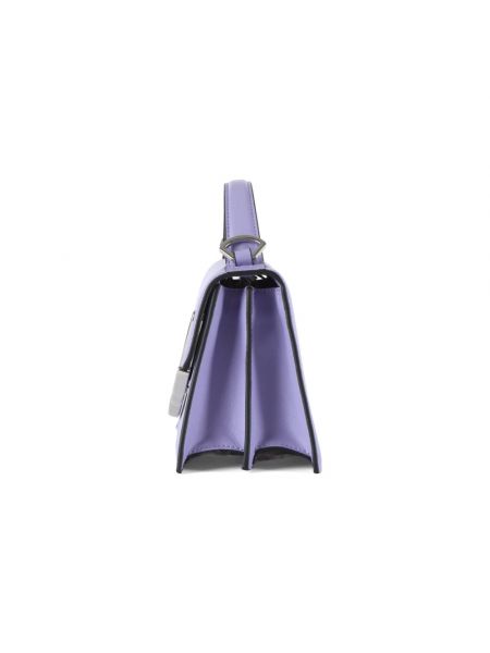 Bolso clutch de cuero Karl Lagerfeld violeta