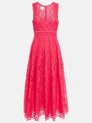 Midi šaty Giambattista Valli růžové